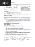 Mass Communication Theories Syllabus