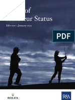 Rules of Amateur Status: Effective 1 January 2012