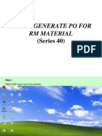 Sop To Generate Po For RM Material: (Series 40)