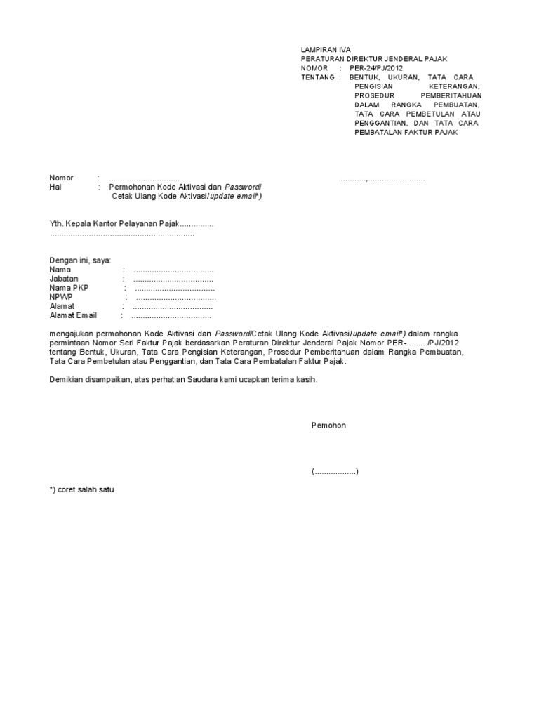 Permohonan Nomor Seri Pdf