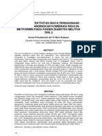 Membandingkan Biaya Penggunaan Insulin Terhadap Efektivitas Diabetes Mellitus Tipe 2