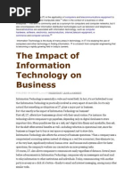 The Impact of Information Technology On Business