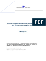 Inventory of United Nations System Activities To Prevent and Eliminate Violence Against Women February 2013