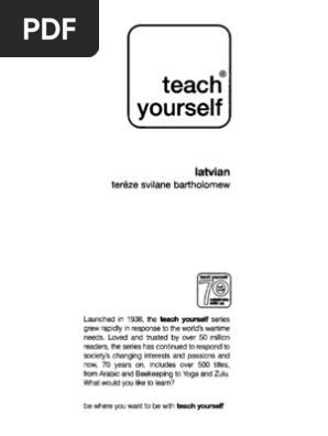 Teach Yourself Latvian Grammatical Gender Semiotics