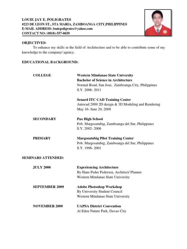 resume Resume Example Docx resume docx mindanao philippines