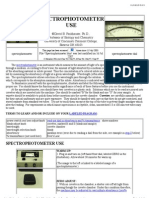 Spectrophotometer Use