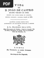 Vida de D. João de Castro, Quarto Visorey Da India