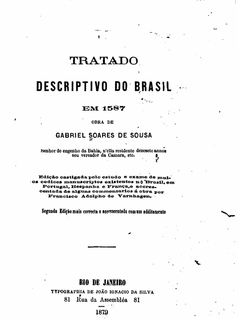 Tratado Descritivo Do Brasil - Gabriel Soares de Sousa | PDF | Missa ...