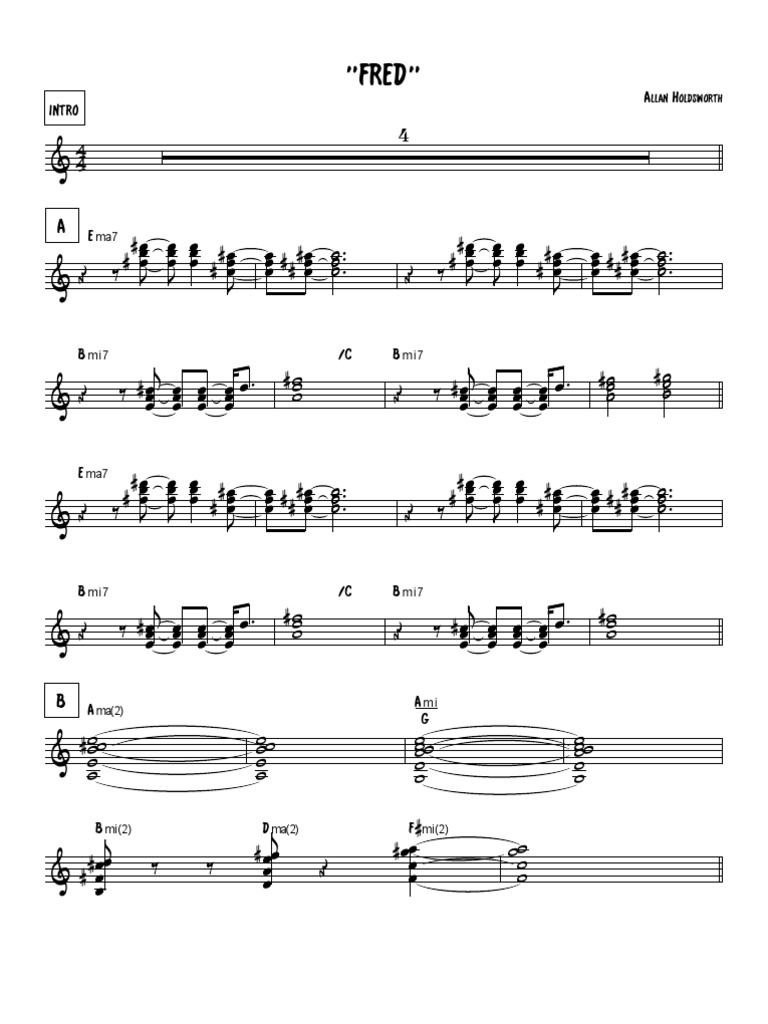 Fred - Lead Sheet | PDF