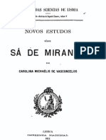 Novos estudos sobre Sá de Miranda - Carolina Michaëlis de VASCONCELOS