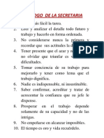 DECÁLOGO DE LA SECRETARIA: 10 CONSEJOS