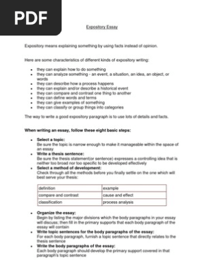 Expository Essay