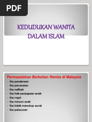 3 Kedudukan Wanita Dalam Islam Pdf