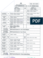 SEE Timetable BE(Autonomous) I,III,V,VII Sem Dec2012-Jan2013