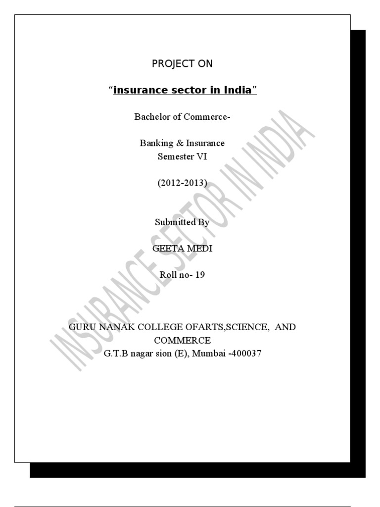 Analysis of the Insurance Sector in India: Opportunities, Challenges ...