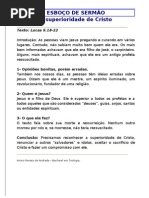 Esboço-A Superioridade de Cristo