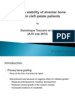 stability of alveolar bone grafting