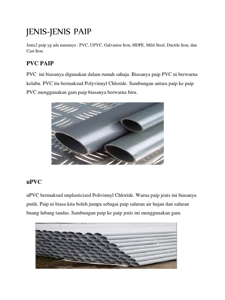 Jenis Paip Pdf