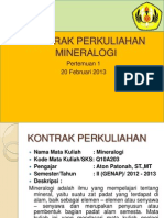 Pertemuan 1 - Mineralogi 2013