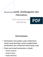 Antikoagulan, Antitrombotik Dan Fibrinolisis