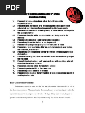 Classroom Rules