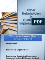 Other Stakeholders of The Curriculum Implementation2