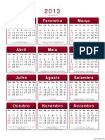 Calendario 2013 Para Imprimir