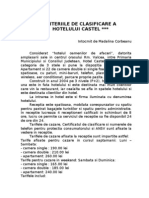 Modulul 7 - Criteriile de Clasificare A Hotelului Castel - Madalina Corbeanu