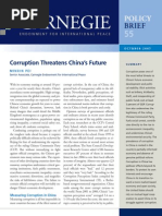 Download Corruption Threatens Chinas Future by Carnegie Endowment for International Peace SN13218126 doc pdf
