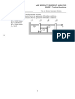 Mae 456 Finite Element Analysis EXAM 1 Practice Questions Name