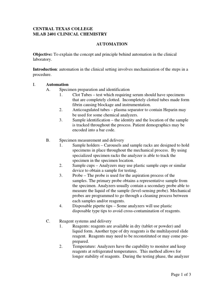 Chem 2 1 Automation PDF Laboratory Techniques Scientific Techniques