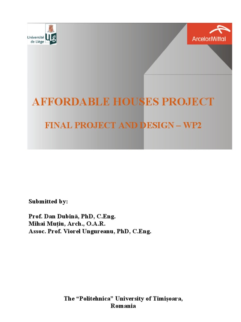 Affordable Housing Design Project Overview | PDF | Framing ...