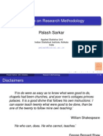 A Course On Research Methodology: Palash Sarkar