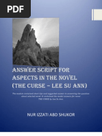 Download Answer Script for Aspects in the Novel THE CURSE by Nur Izzati Abd Shukor SN132200697 doc pdf