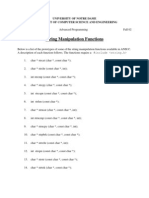 String Manipulation Functions: University of Notre Dame Department of Computer Science and Engineering