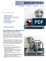 Katadyn Mobile Filter Unit MOT: Water Disinfection by Microfiltration With Katadyn Ceramic Filters