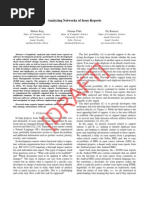 Analyzing Networks of Issue Reports