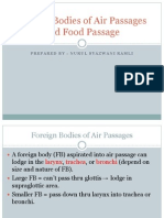 Foreign Bodies of Air Passages and Food Passage