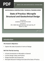 Download State of Practice - Micropile Structural and Geotechnical Design by Jonathan Bennett PE DGE SN132230685 doc pdf