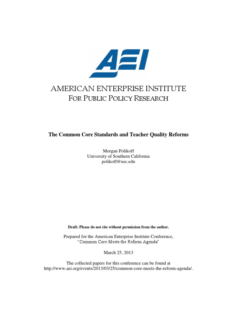Common Core and Teacher Quality Reforms | PDF | No Child Left Behind ...