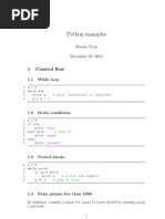 Python Examples: 1 Control Flow