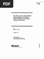 The Effect of Generalized Wind Characteristics On Annual Power Estimates From Wind Turbine Generators