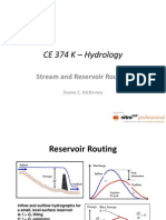 CE 374 K - Hydrology CE 374 K Hydrology: Stream and Reservoir Routing