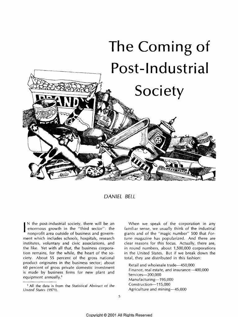 Daniel Bell The Coming of PostIndustrial Society