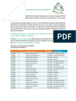 Resultados de Las Becas FEUTFSM 2013