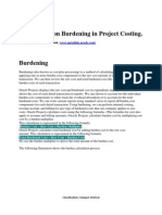 Burdening Project Costing