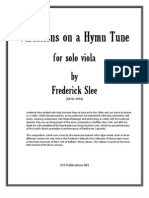 Variations On A Hymn Tune: For Solo Viola by Frederick Slee
