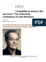 The Melancholy Confessions of Jack Nicholson
