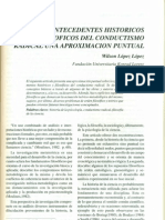 Antecedentes Historicos y Filosoficos Del Conductismo Radical Una Aproximacion Puntual1994