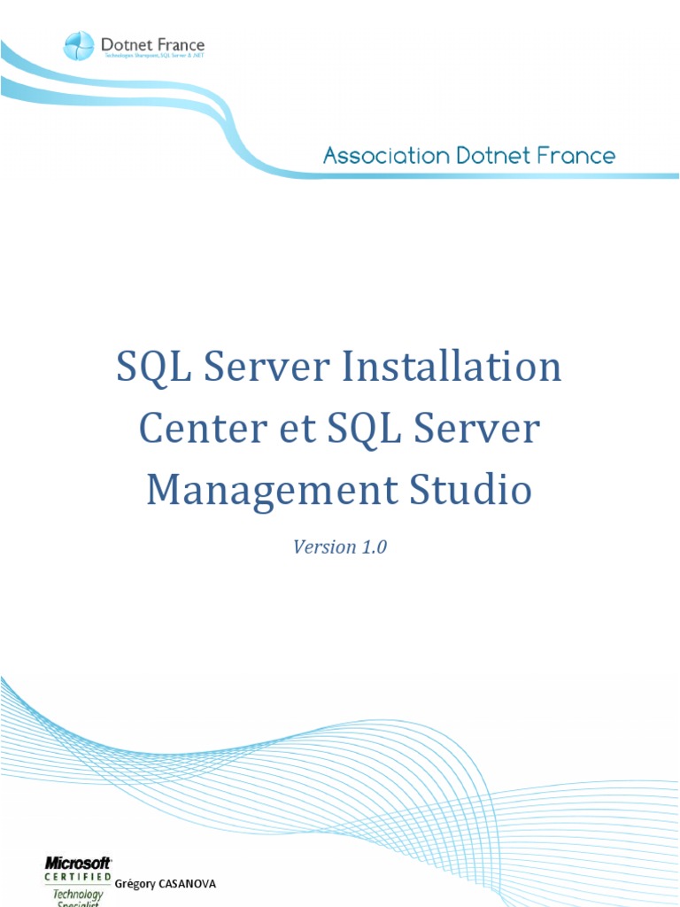 SQL Server Installation Center Et SQL Server Management Studio | PDF